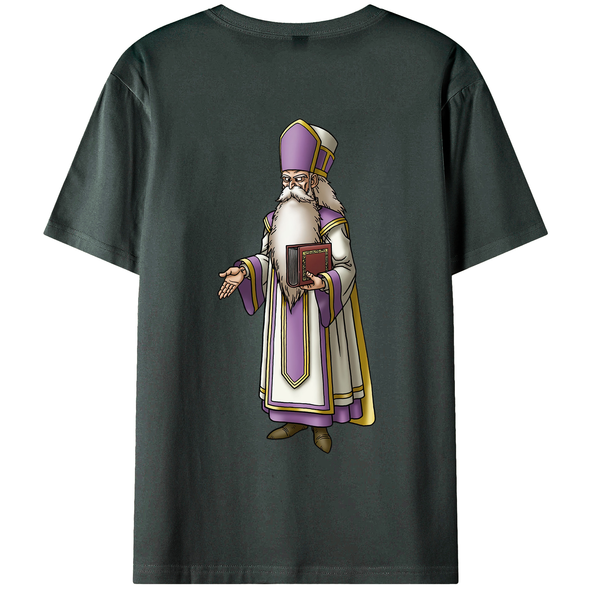 （画像用） ドラゴンクエスト Doragon Kuesuto Dragon Quest 綿100％ メンズ半袖Tシャツ（バックプリント） 通気性
